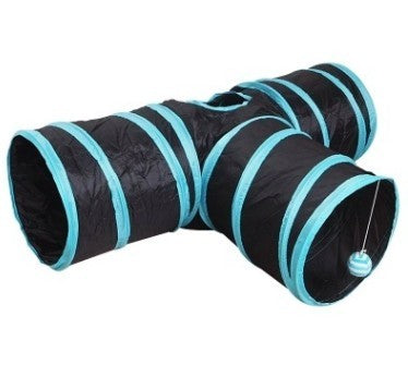 Drop shippingJouets vente Chaude Tunnel Long 1.2 M Belle Fun conception 2 Windows et 2 Trous Chat Tunnel Chaton Chiot Pet fournitures