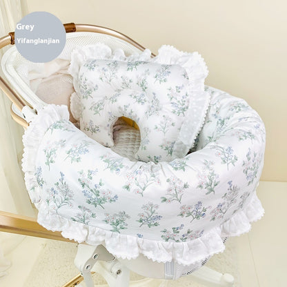 Pet Stroller Anti-dirty Towel Cushion Pillow Pure Cotton Three-piece Set For Cats And Dogs Removable And Washable Pad