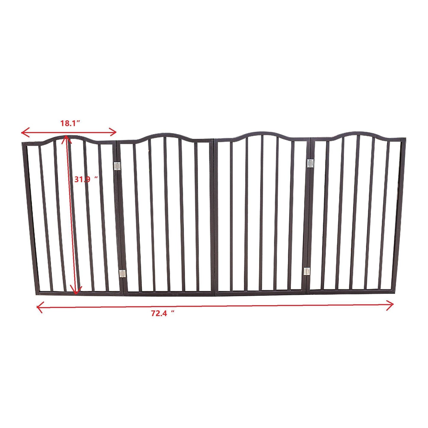 Pet Gate,Dog Gate For Doorways,Stairs Or House,standing, Folding,Arc Wooden