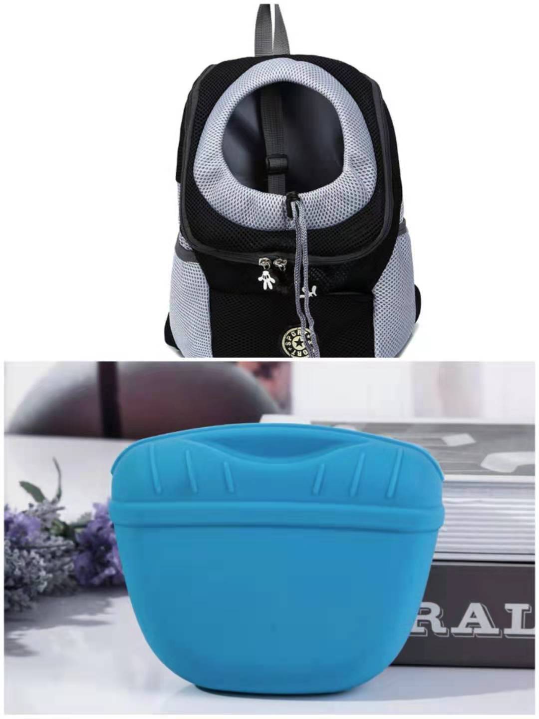 Portable Puppy Snack Bag Snack Bag Pet Training Bag With Clip Magnetic Closure Dog Snack Bag Silicone