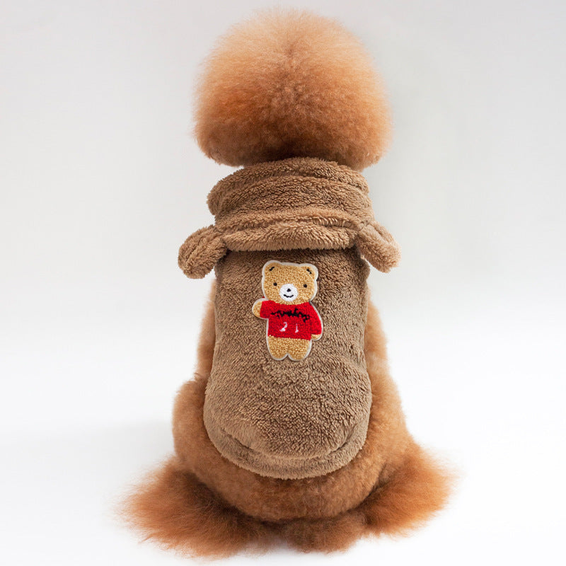 Bear Ear Hooded Coat Pet Clothes