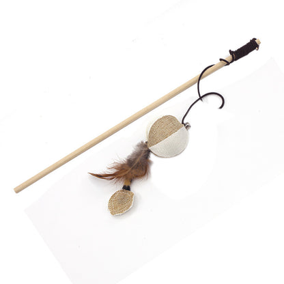 Funny Cat Stick Bite-Resistant Toy – Interactive Wooden Stick with Multiple Designs