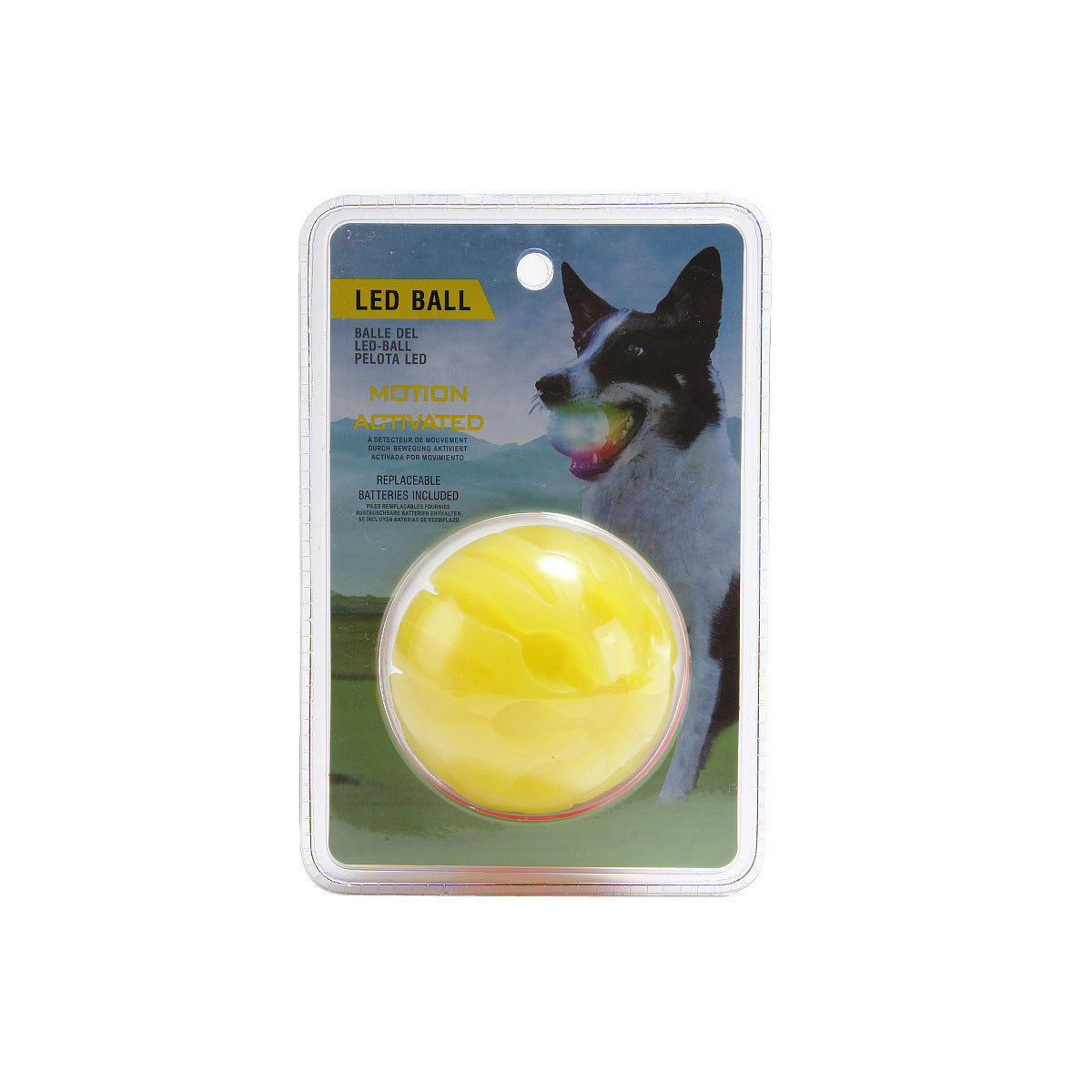 LED glowing pet dog biting ball