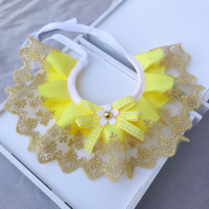 Pet Cat And Dog Lace Bib Saliva Scarf