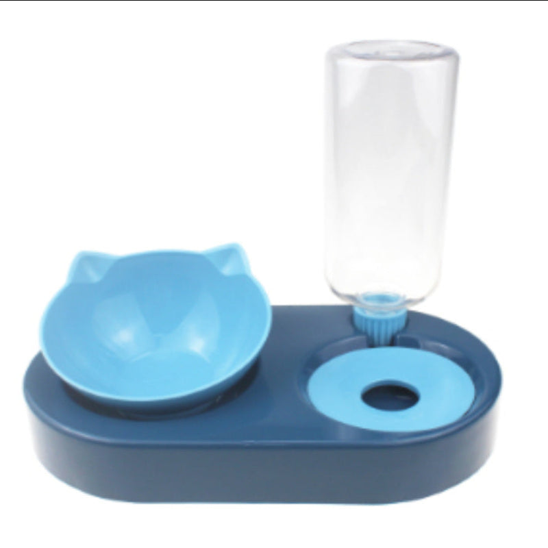 Two-in-One Pet Bowl with Automatic Water Dispenser – Perfect for Dogs and Cats