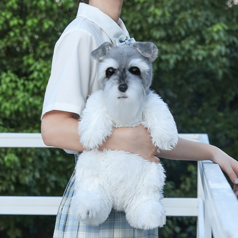 Schnauzer Artificial Dog Backpack Cartoon Puppy Doll