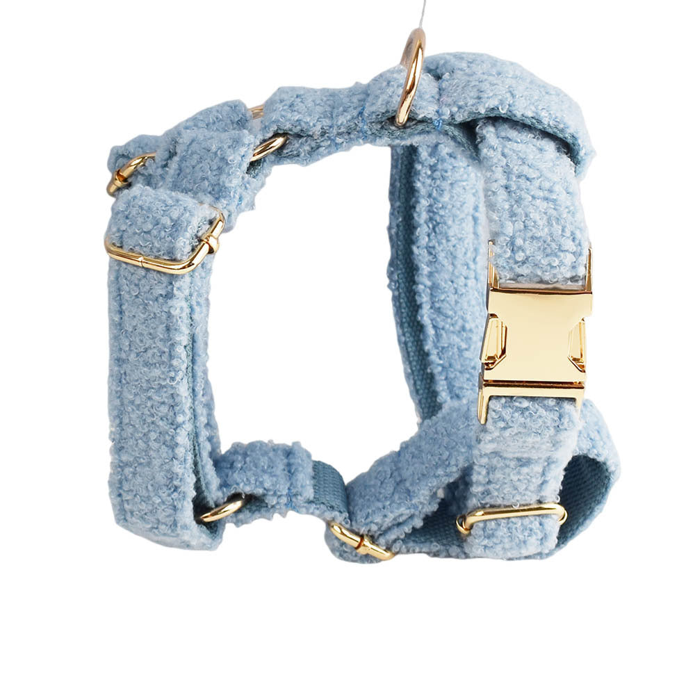 Blue Teddy Bear Dog Breast Collar Pet Collar