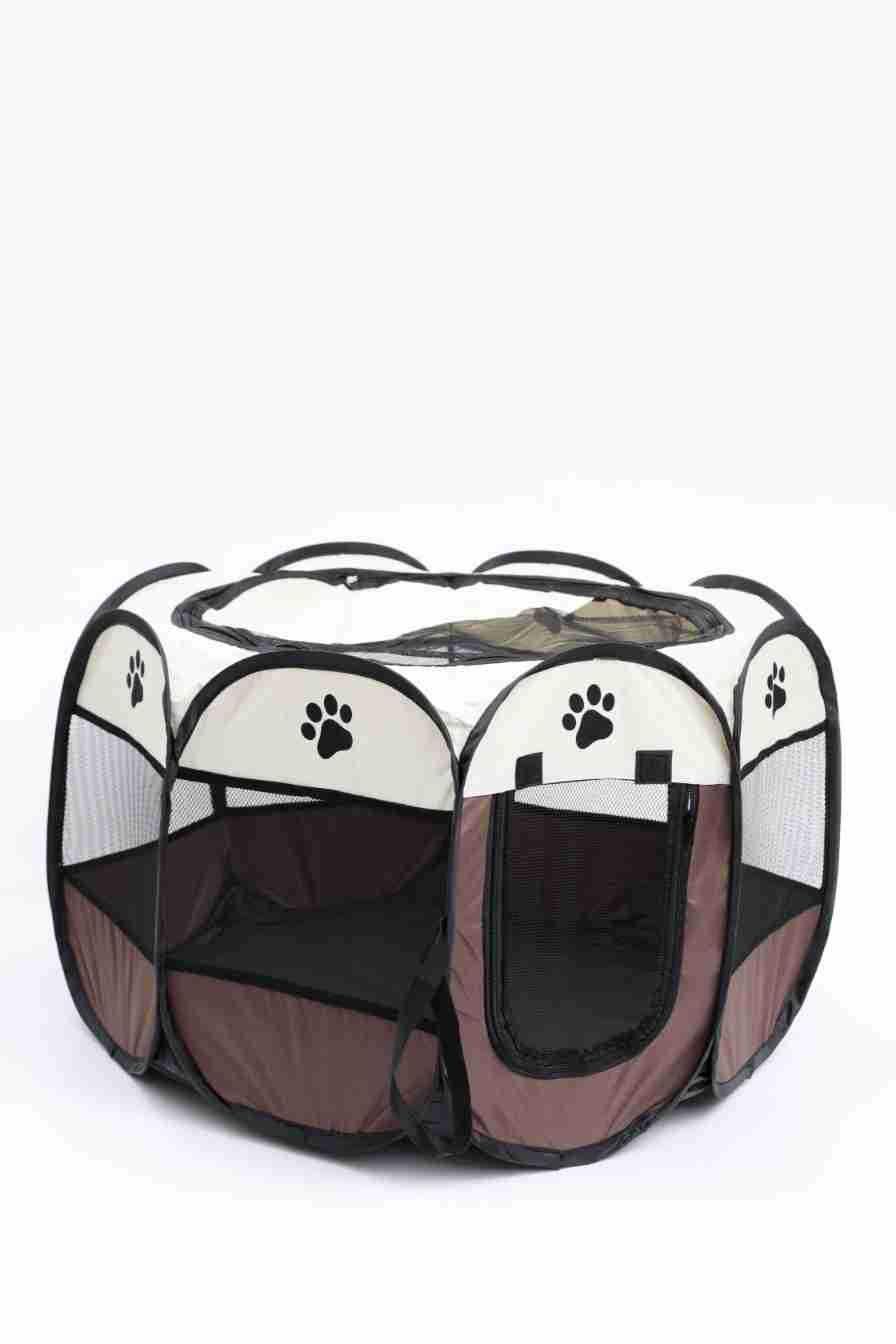 Octagonal Cage Fence Pet Cloth Tent Easy Storage Cat Nest