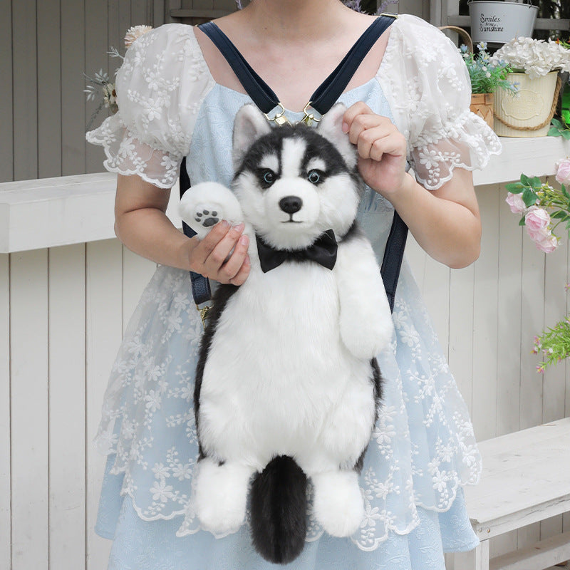 Husky Plush Simulation Bag Toy