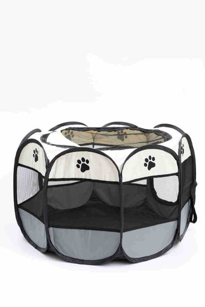 Octagonal Cage Fence Pet Cloth Tent Easy Storage Cat Nest