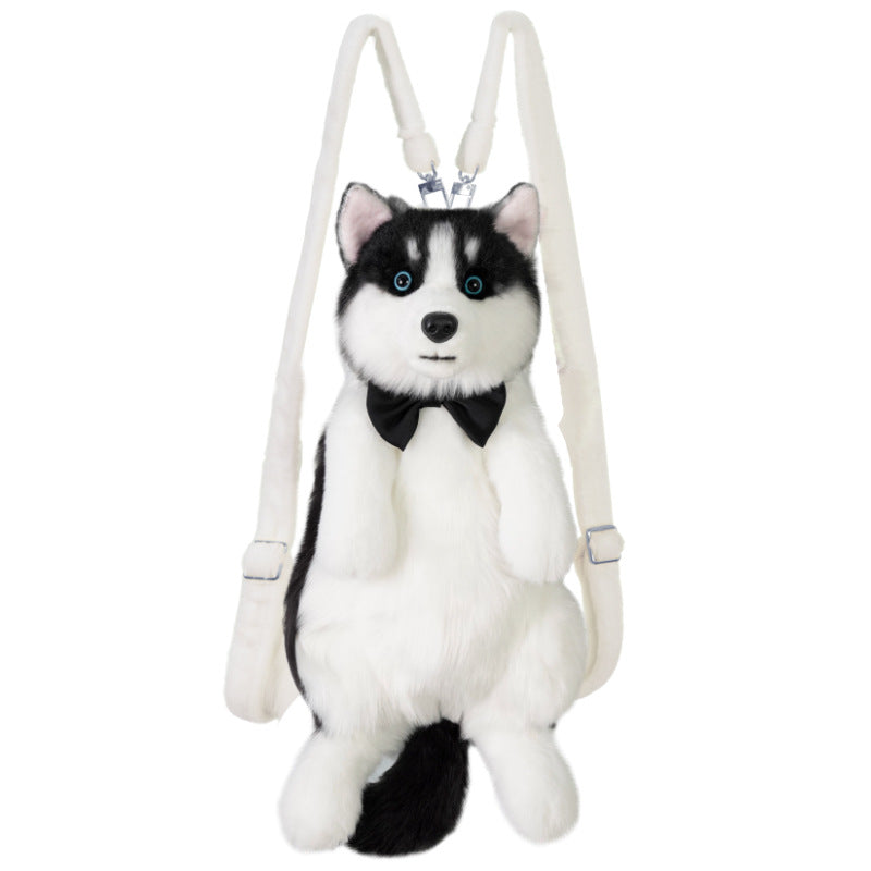 Husky Plush Simulation Bag Toy