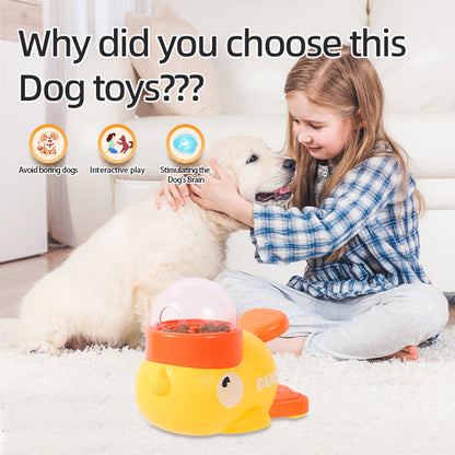 Small Yellow Duck Pet Cat Automatic Pet Feeder Dog Toy