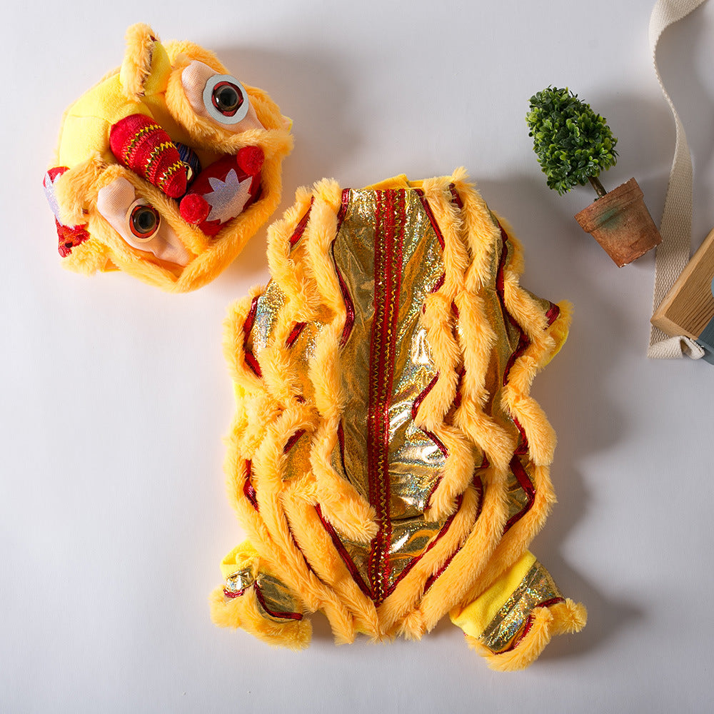 Lion Dance Dog Funny Autumn And Winter Clothes