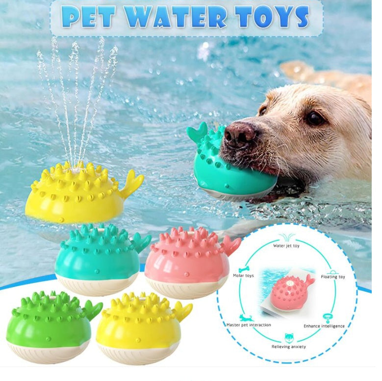 Pets Supplies Factory Amazon Hot Summer Electric Water Floating Swimming Bathing Water Spray Dog Toy