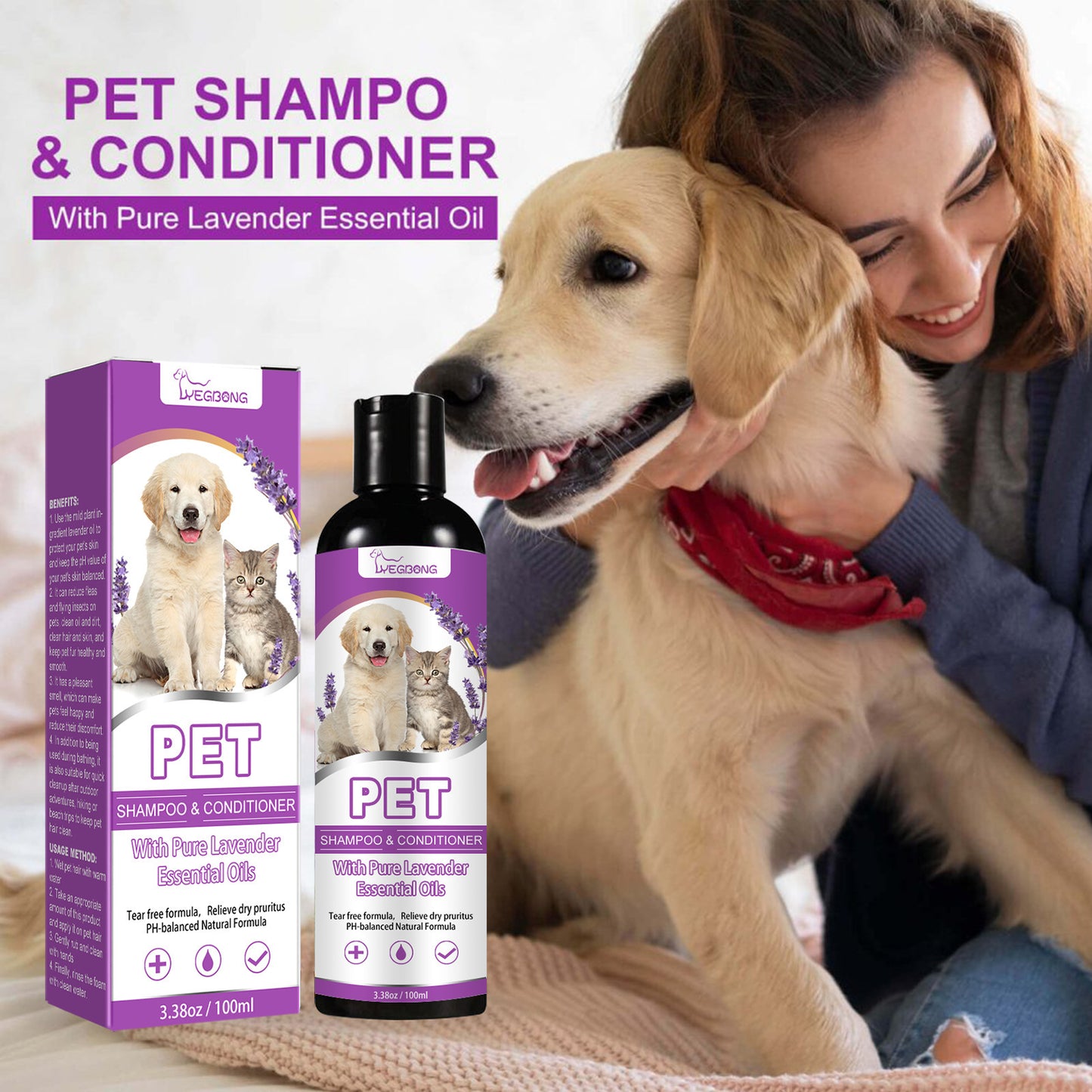 Pet Shampoo for Itchy Skin and Soft Fur