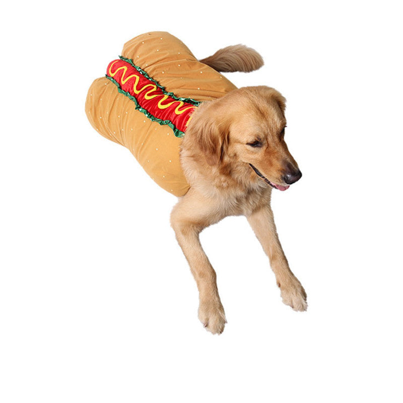 Pet Dog and Cat Costume, Cute Hot Dog Sandwich Costume, Funny Hot Dog Clothes, Cat Costume