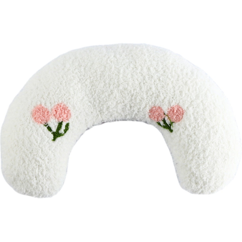 Soft Plush U-Shaped Pet Pillow for Cats & Small Dogs