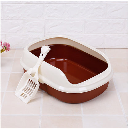 Cat Litter Box Set with Mat and Shovel