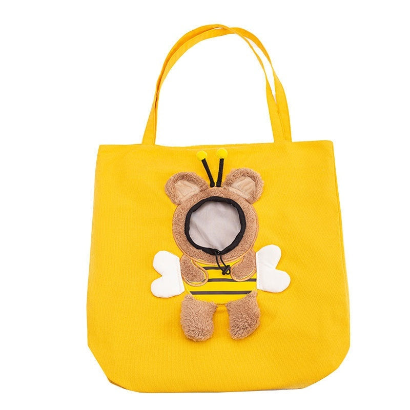 Cute Canvas Diaper Open Head Cat Bag Shoulder Bag