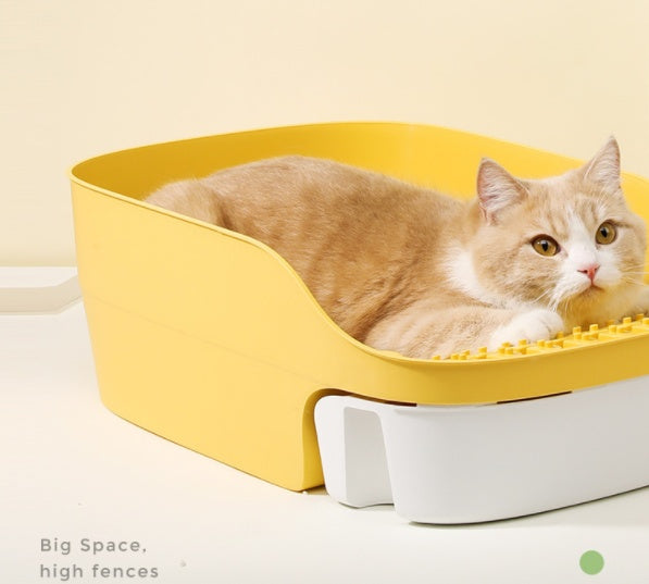 Splash-proof Semi-enclosed Deodorant Kitten Small Sand-proof Kitty Toilet