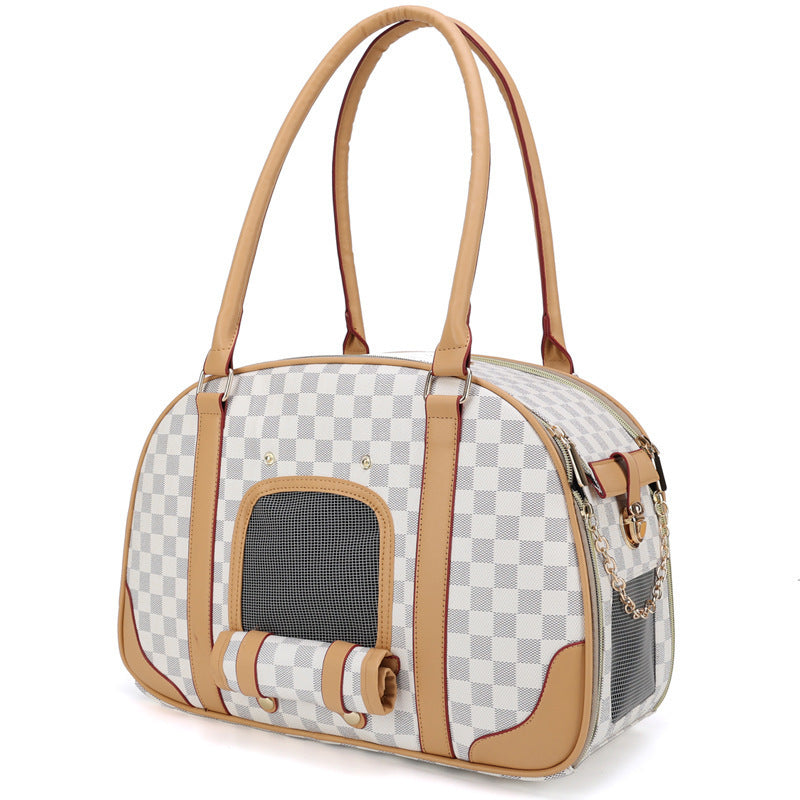 High End Capacity Handbag With Checkerboard Pattern For Breathability