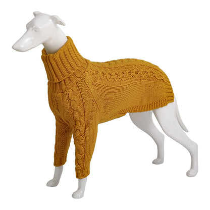 Winter High Collar Dog Sweater Solid Color Acrylic Fiber Pet Products