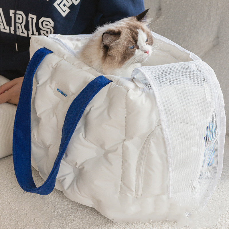 One Shoulder Portable Medium-sized Pet Bag To Keep Warm In Winter