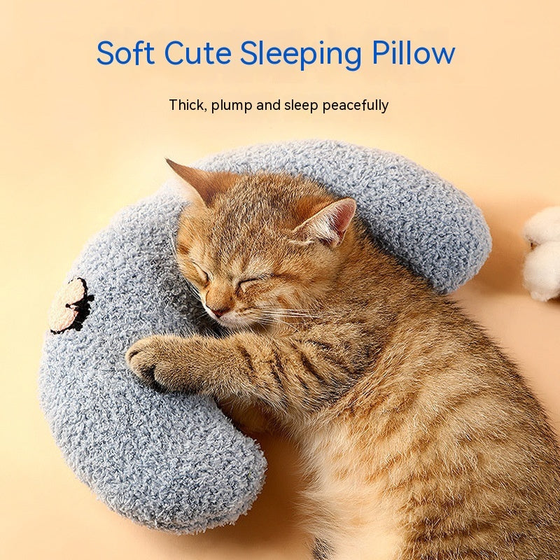 Soft Cotton Dog & Cat Moon Pillow