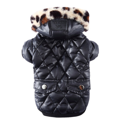Winter Fur Collar Dog Coat for Cold Weather