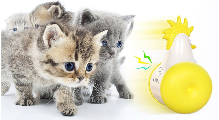 Funny Cat Toy New Product Electric Sounding Tumbler Hair Laser Chicken Funny Cat Toy