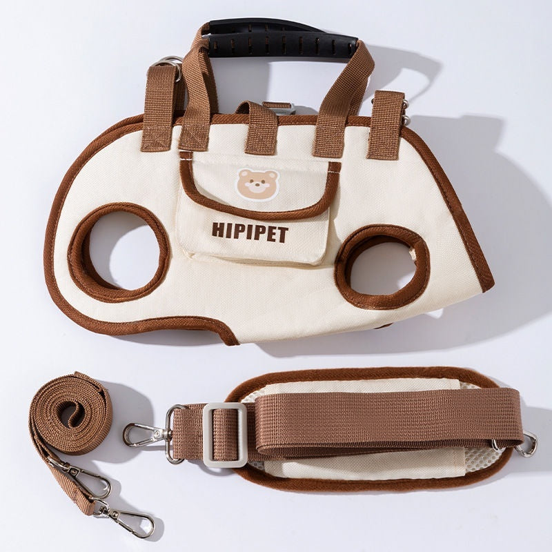 Hipipet Leather Crossbody Pet Carrier – Stylish & Portable Dog and Cat Bag