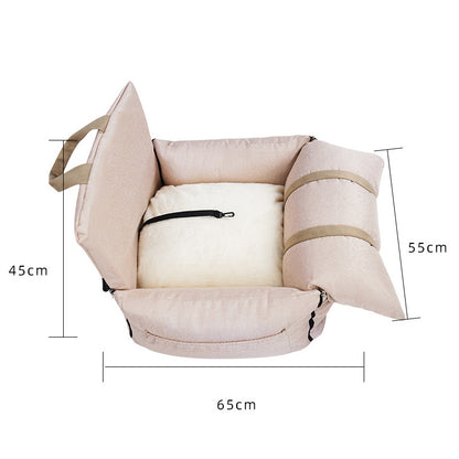 Car Cat And Dog Pet Sofa Nest Lattice Color Matching Portable Folding