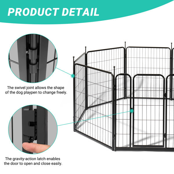 Splicing 8 Pieces Of Iron Pet Fence