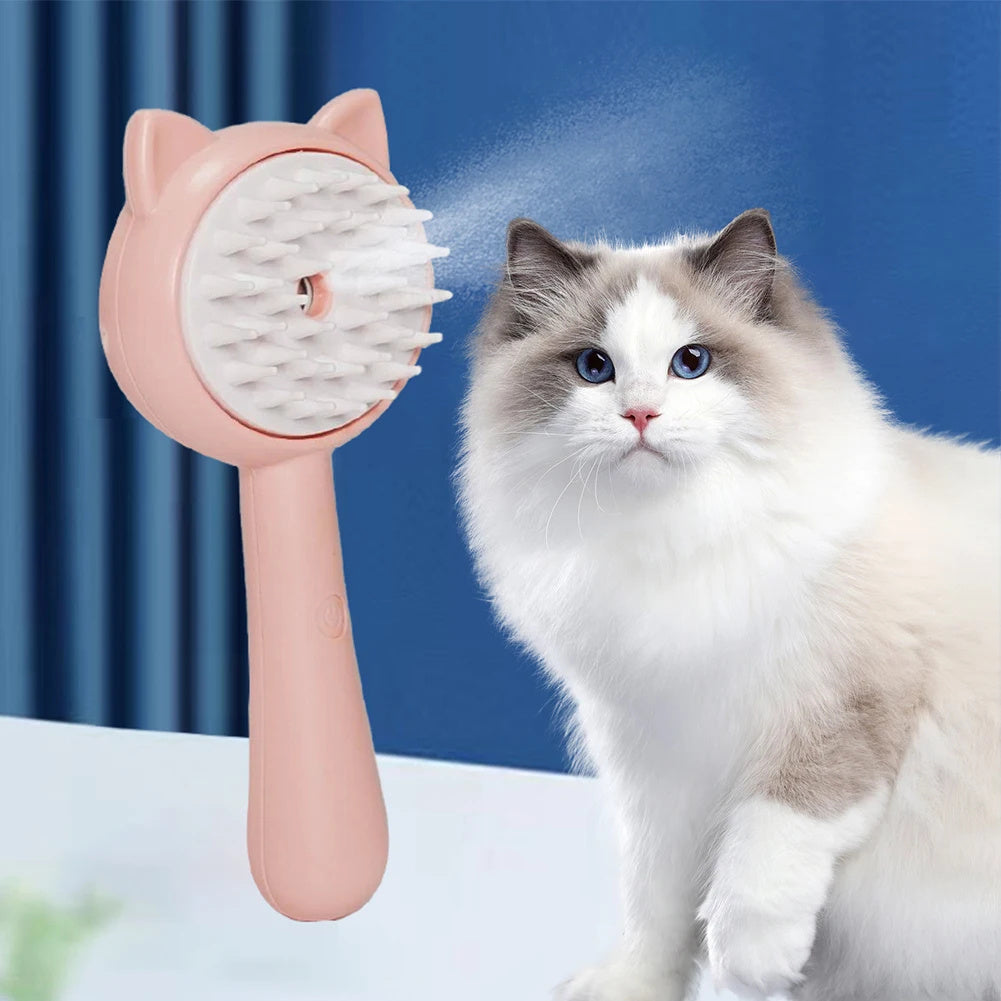 Steam Cat And Dog Grooming Brush with Mist