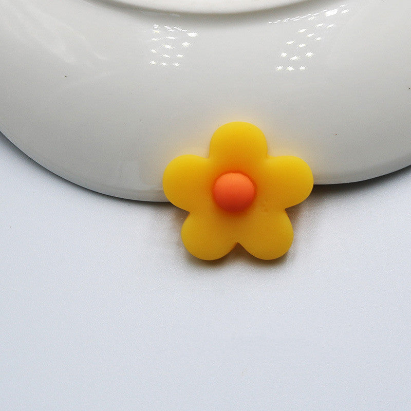 Fashion Personality Frosted Resin Five-petal Flower