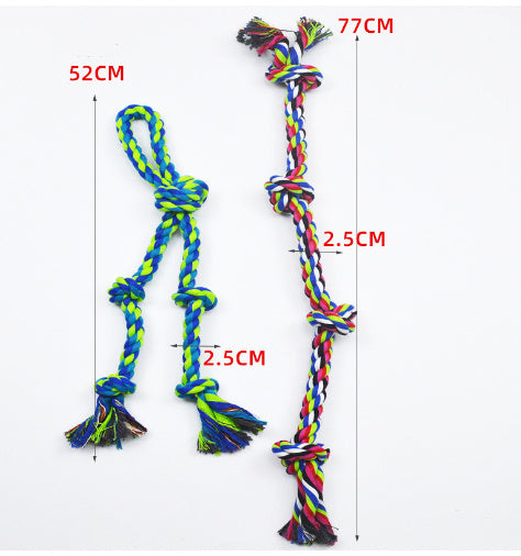 Heavy-Duty Rope Knot Dog Toys For Large Breeds Dental Health Chew And Interactive Tug Of War Play Pet Supplies