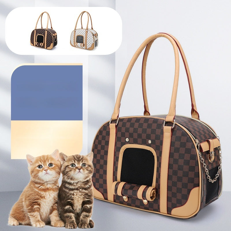 High End Capacity Handbag With Checkerboard Pattern For Breathability