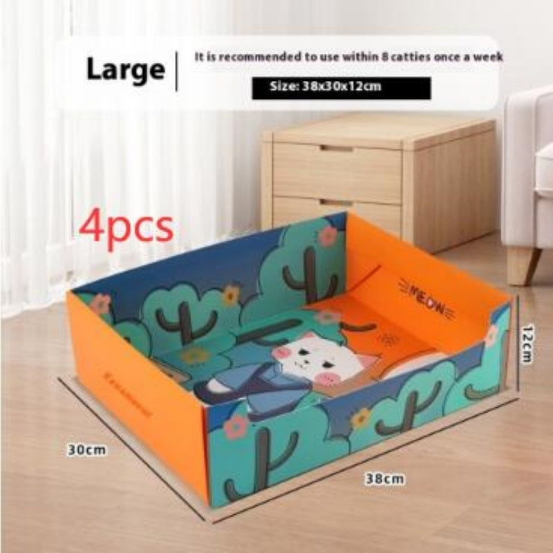 Portable Folding Semi-open Thickened Disposable Litter Box