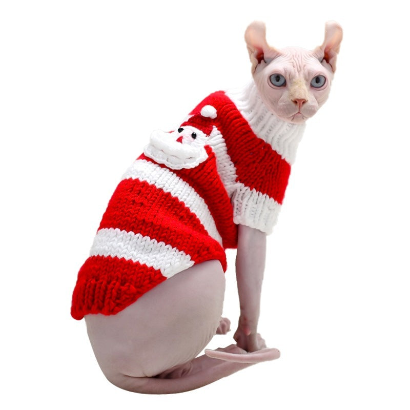 Warm Wool Sweater for Hairless Cats and Small Pets