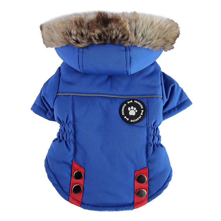 Winter Cotton Dog Jacket – Zippered Warm Coat for Dogs