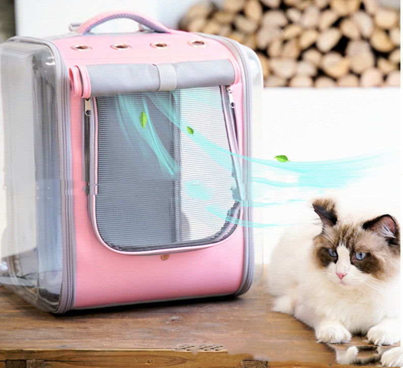 Portable Breathable Space Capsule Pet Carrier for Cats & Small Pets