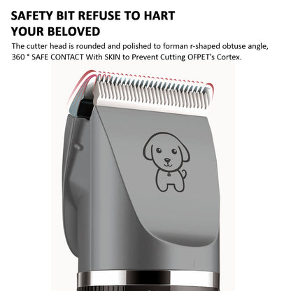 Electric Dog Cat Grooming Kit Pet Hair Shaver Trimmer Cordless Scissors Clipper