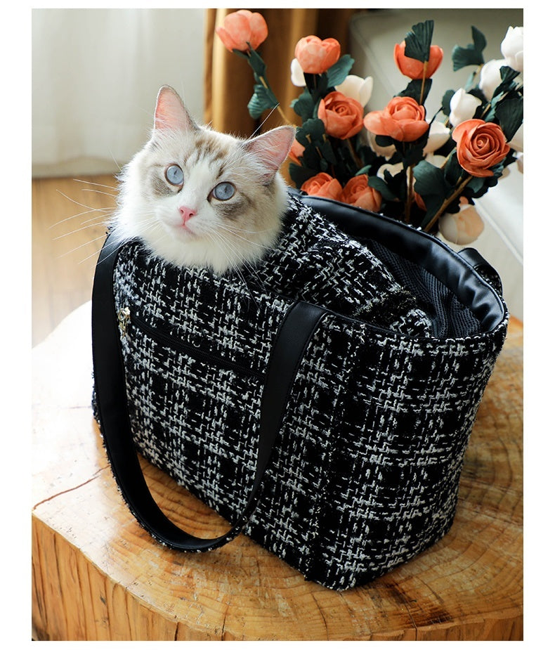 Portable Small Dog Cat One Shoulder Suitcase Bag Cage