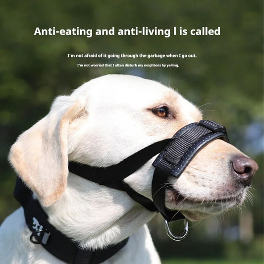 Dog Muzzle Adjustable Anti-bite Anti-barking Dog Muzzle Thickened Soft Foam Anti-feeding Dog Muzzle