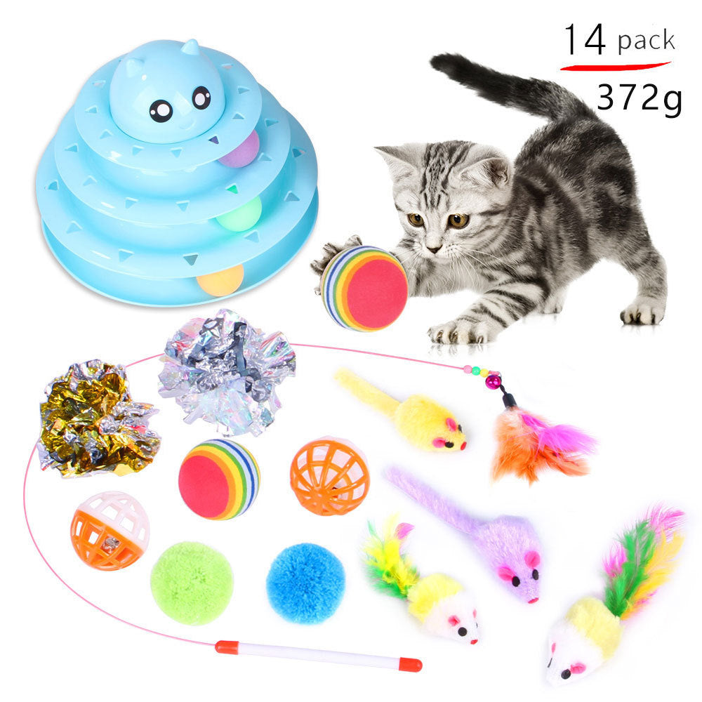 Pet Cat Toy Set 21 Pieces Of Cat Channel Funny Cat Stick