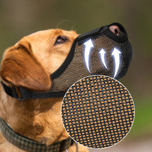 Pet Dog Muzzle Mask To Prevent It From Eating Randomly, Barking, And Biting. It's A Special Muzzle That Is Breathable And Has A Mesh Design