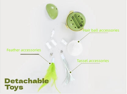 Automatic Lifting Ball Electric Cat Toy – Interactive Play with Feather & Bell