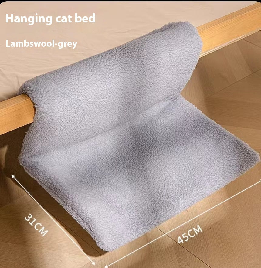 Plush L-Shaped Cat Hammock Nest