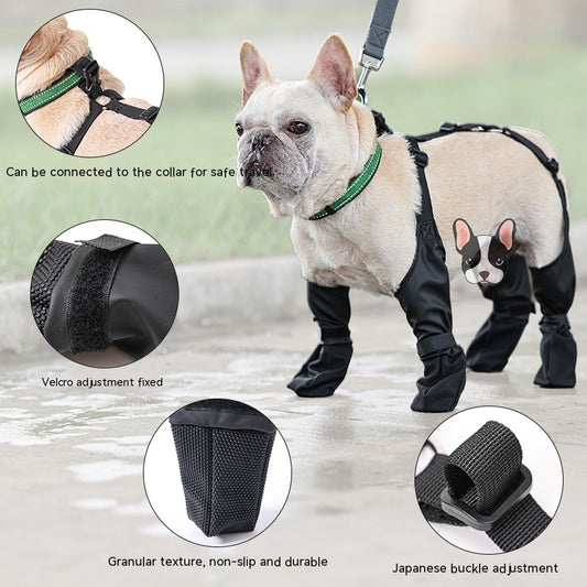 Waterproof Dog Shoes with Non-Slip Sole for Outdoor Walking