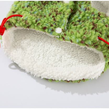 Snowman Embroidered Sherpa Pet Hoodie